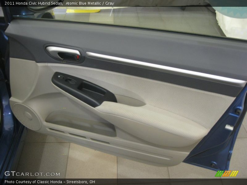 Atomic Blue Metallic / Gray 2011 Honda Civic Hybrid Sedan