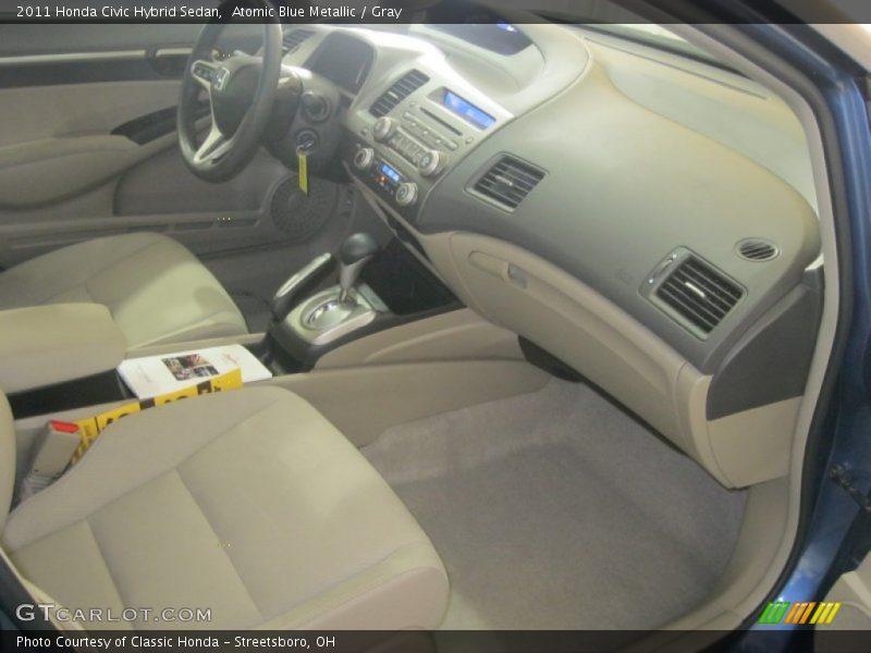 Atomic Blue Metallic / Gray 2011 Honda Civic Hybrid Sedan