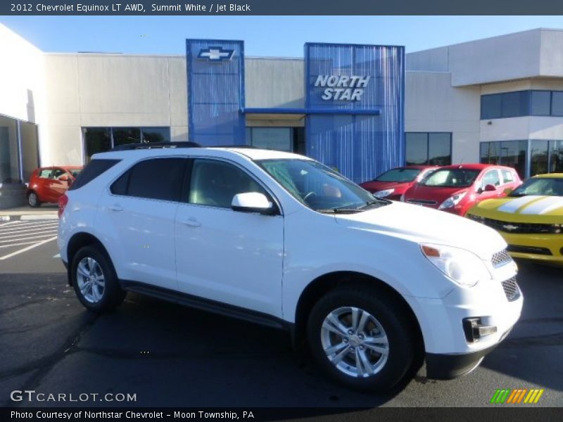 Summit White / Jet Black 2012 Chevrolet Equinox LT AWD