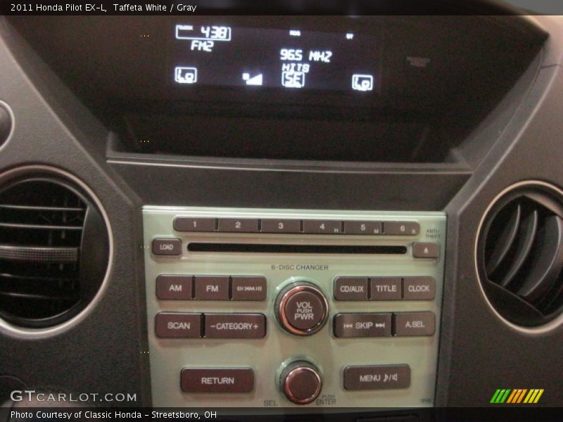 Taffeta White / Gray 2011 Honda Pilot EX-L
