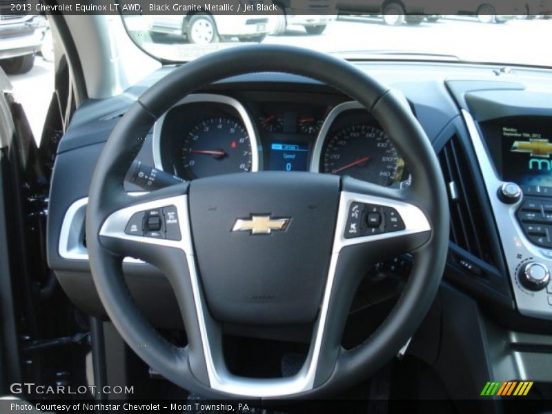 Black Granite Metallic / Jet Black 2013 Chevrolet Equinox LT AWD