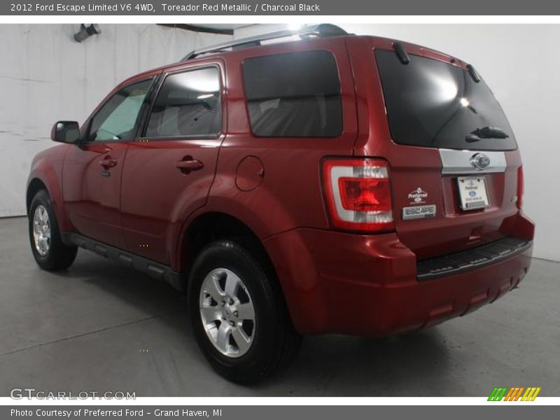 Toreador Red Metallic / Charcoal Black 2012 Ford Escape Limited V6 4WD