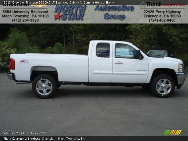 Summit White / Ebony 2013 Chevrolet Silverado 2500HD LT Extended Cab 4x4