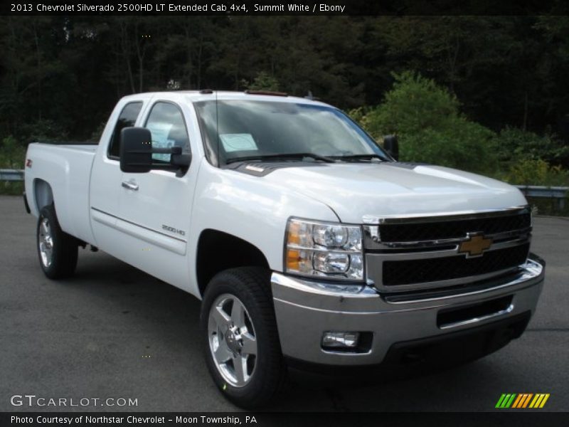 Summit White / Ebony 2013 Chevrolet Silverado 2500HD LT Extended Cab 4x4