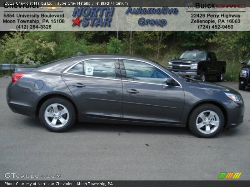 Taupe Gray Metallic / Jet Black/Titanium 2013 Chevrolet Malibu LS