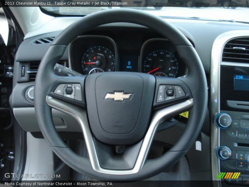 Taupe Gray Metallic / Jet Black/Titanium 2013 Chevrolet Malibu LS