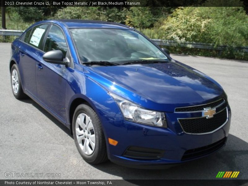 Blue Topaz Metallic / Jet Black/Medium Titanium 2013 Chevrolet Cruze LS