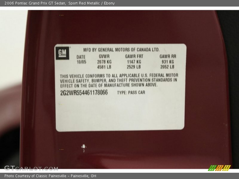 Sport Red Metallic / Ebony 2006 Pontiac Grand Prix GT Sedan