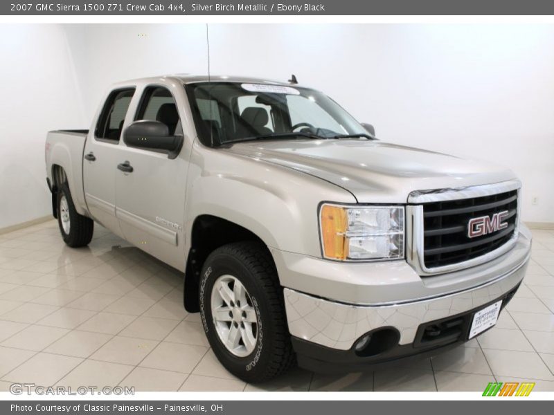 Silver Birch Metallic / Ebony Black 2007 GMC Sierra 1500 Z71 Crew Cab 4x4