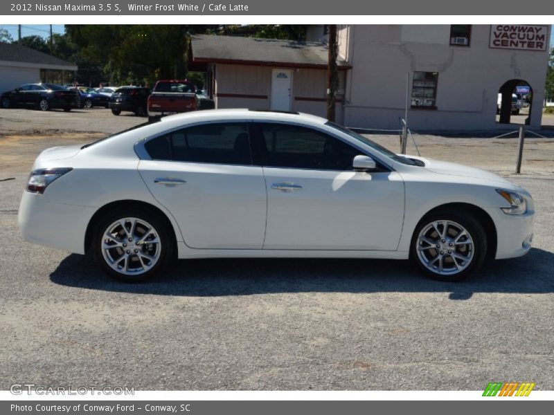 Winter Frost White / Cafe Latte 2012 Nissan Maxima 3.5 S