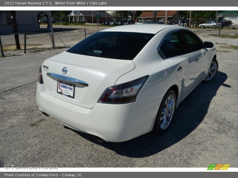 Winter Frost White / Cafe Latte 2012 Nissan Maxima 3.5 S