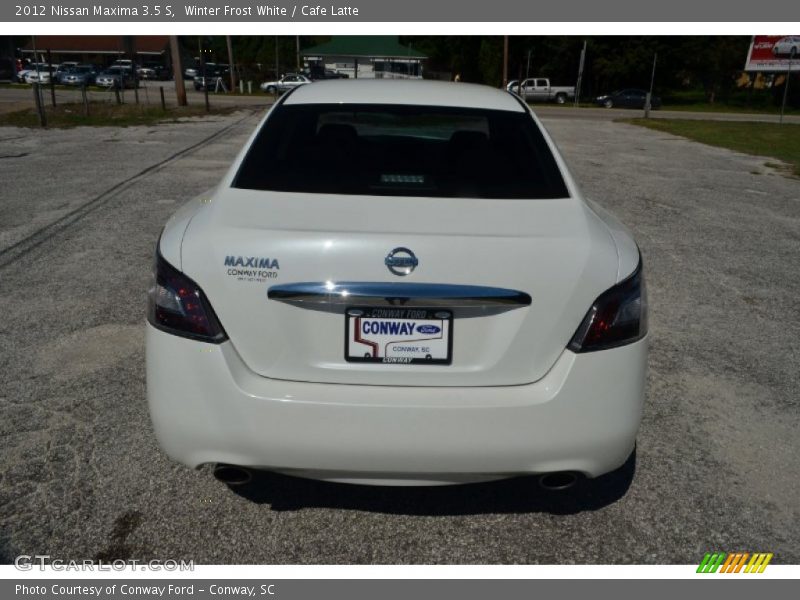 Winter Frost White / Cafe Latte 2012 Nissan Maxima 3.5 S