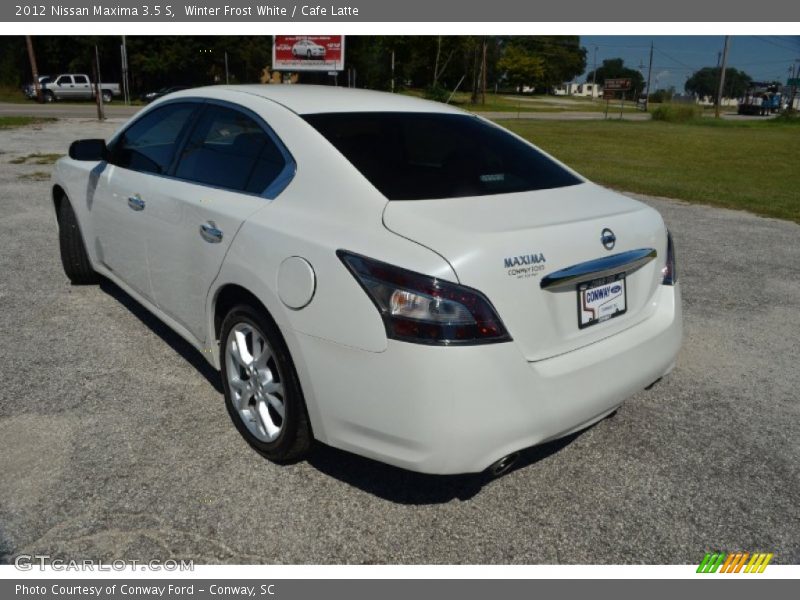 Winter Frost White / Cafe Latte 2012 Nissan Maxima 3.5 S