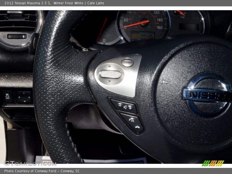 Winter Frost White / Cafe Latte 2012 Nissan Maxima 3.5 S
