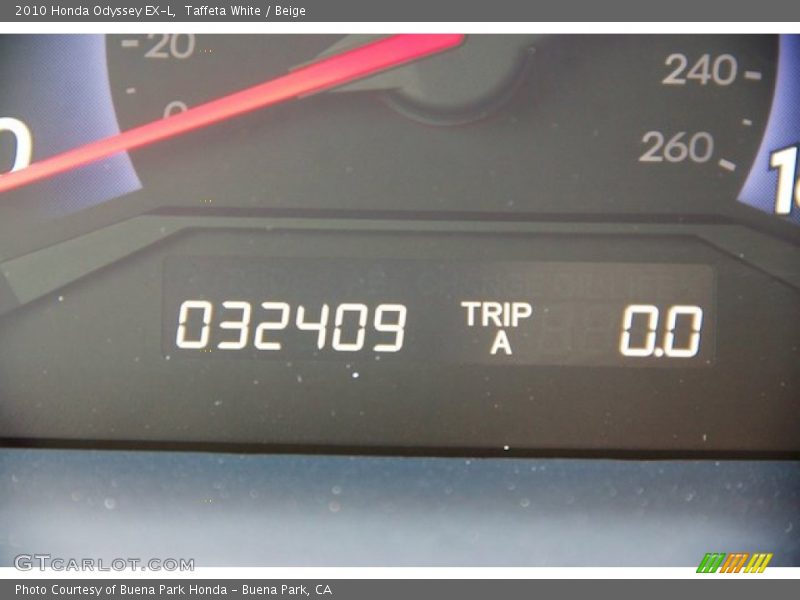 Taffeta White / Beige 2010 Honda Odyssey EX-L