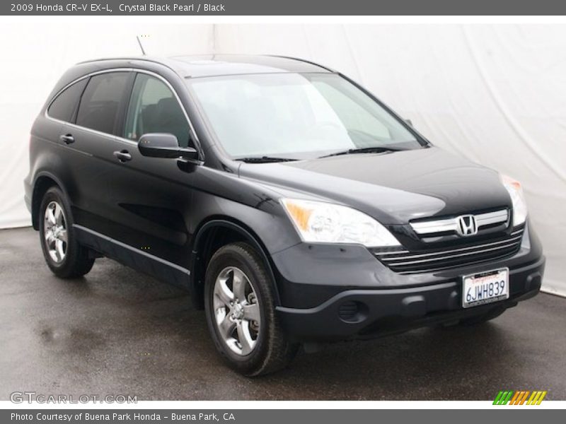 Crystal Black Pearl / Black 2009 Honda CR-V EX-L