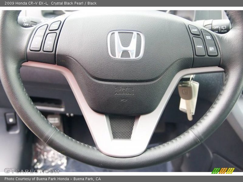 Crystal Black Pearl / Black 2009 Honda CR-V EX-L