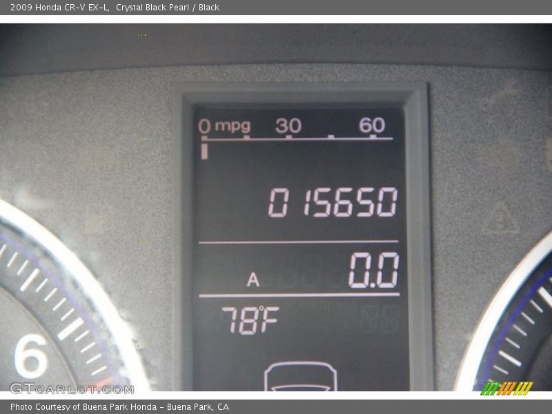 Crystal Black Pearl / Black 2009 Honda CR-V EX-L