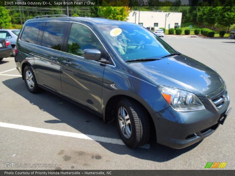 Sage Brush Pearl / Gray 2005 Honda Odyssey EX-L