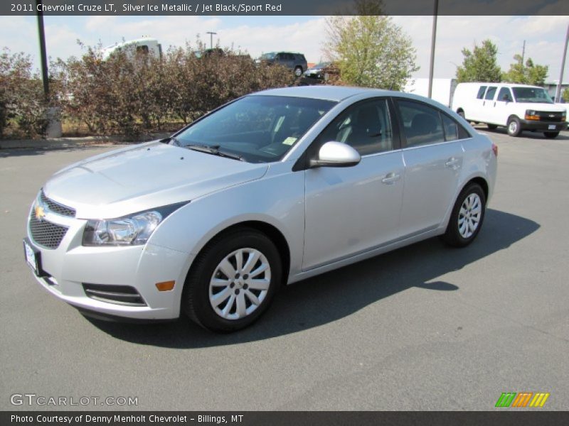 Silver Ice Metallic / Jet Black/Sport Red 2011 Chevrolet Cruze LT