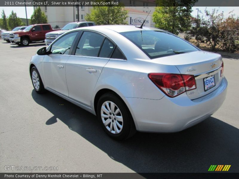 Silver Ice Metallic / Jet Black/Sport Red 2011 Chevrolet Cruze LT