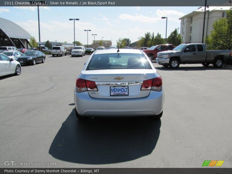 Silver Ice Metallic / Jet Black/Sport Red 2011 Chevrolet Cruze LT