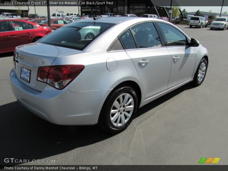 Silver Ice Metallic / Jet Black/Sport Red 2011 Chevrolet Cruze LT
