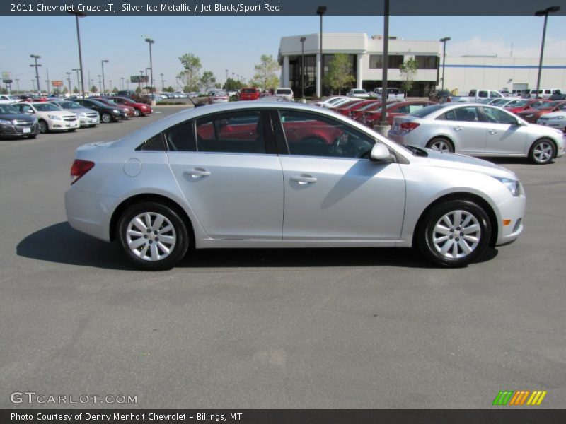 Silver Ice Metallic / Jet Black/Sport Red 2011 Chevrolet Cruze LT