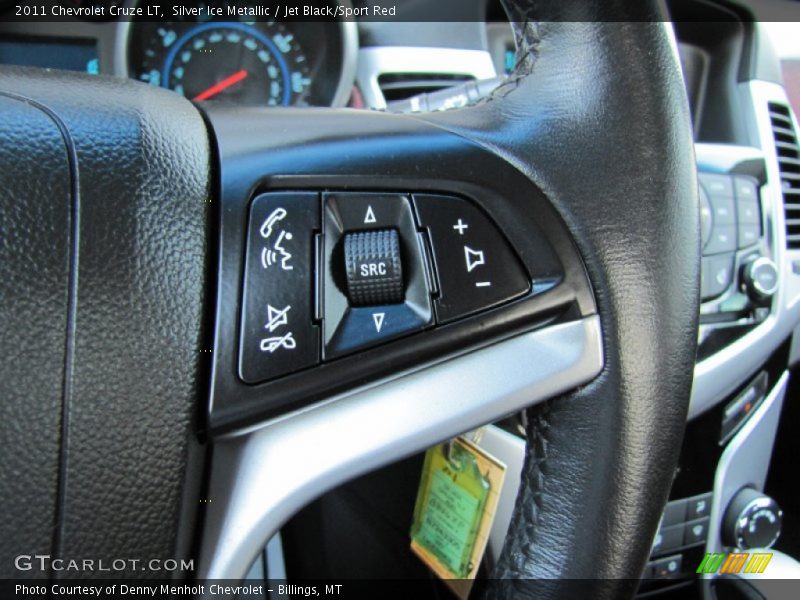 Silver Ice Metallic / Jet Black/Sport Red 2011 Chevrolet Cruze LT