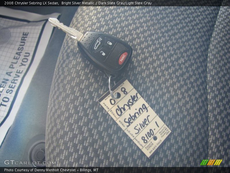Bright Silver Metallic / Dark Slate Gray/Light Slate Gray 2008 Chrysler Sebring LX Sedan