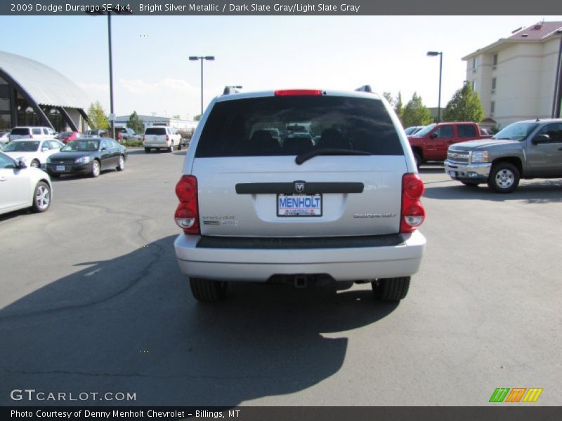 Bright Silver Metallic / Dark Slate Gray/Light Slate Gray 2009 Dodge Durango SE 4x4