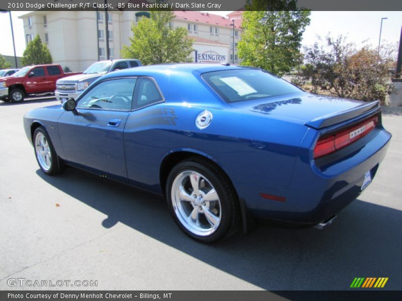 B5 Blue Pearlcoat / Dark Slate Gray 2010 Dodge Challenger R/T Classic
