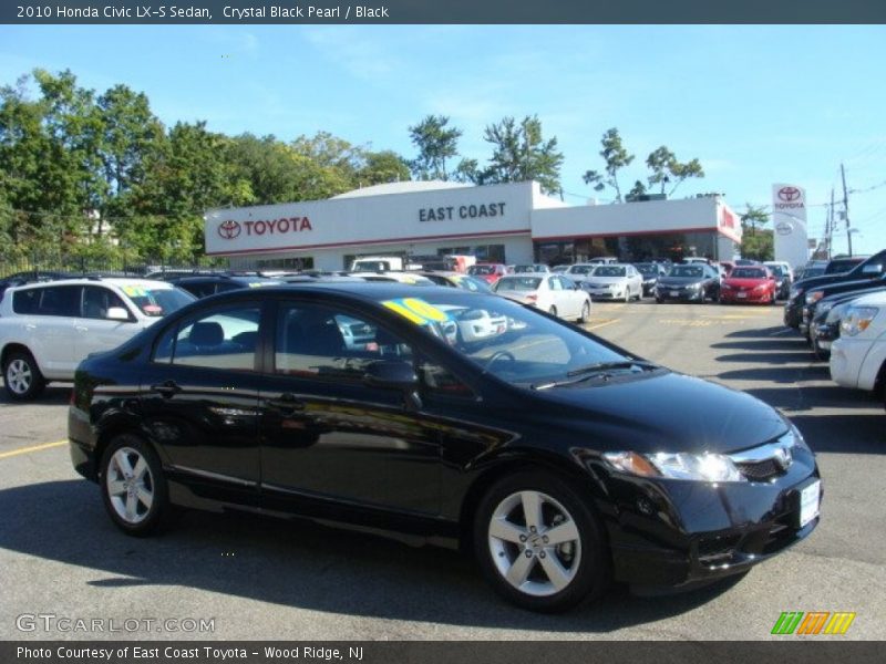 Crystal Black Pearl / Black 2010 Honda Civic LX-S Sedan