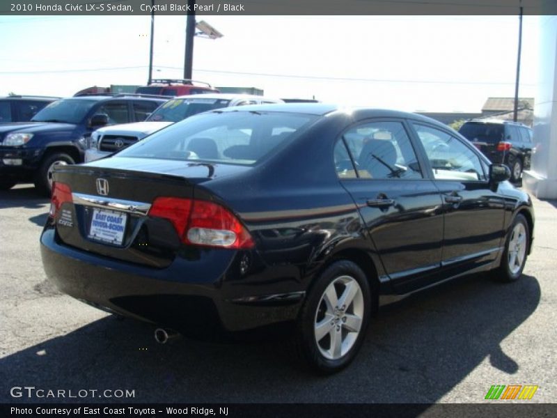 Crystal Black Pearl / Black 2010 Honda Civic LX-S Sedan