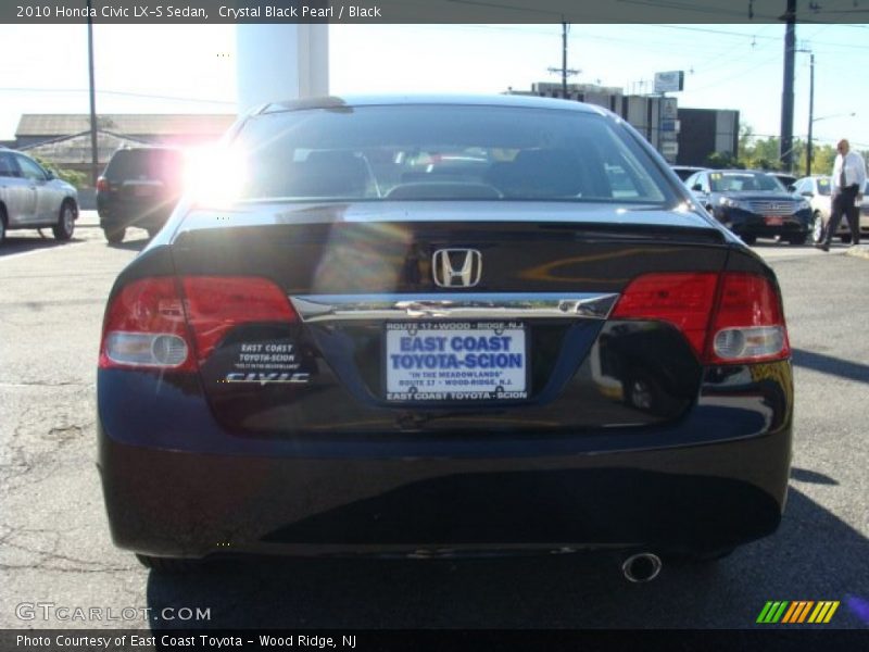 Crystal Black Pearl / Black 2010 Honda Civic LX-S Sedan