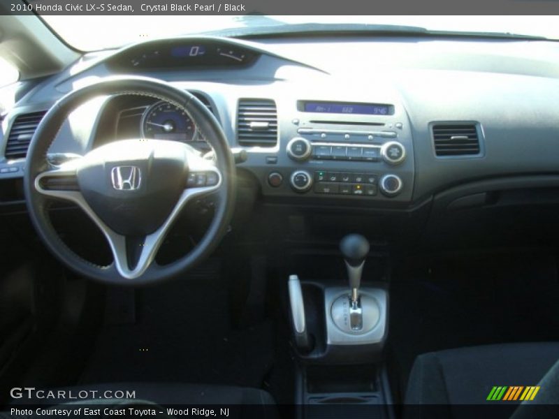 Crystal Black Pearl / Black 2010 Honda Civic LX-S Sedan