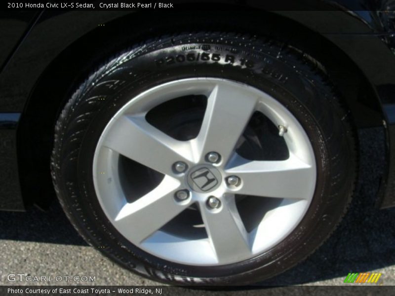 Crystal Black Pearl / Black 2010 Honda Civic LX-S Sedan