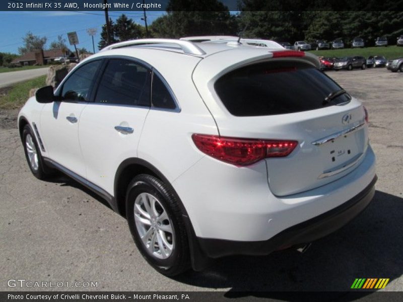 Moonlight White / Graphite 2012 Infiniti FX 35 AWD