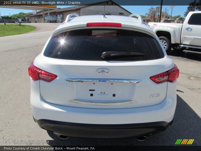 Moonlight White / Graphite 2012 Infiniti FX 35 AWD