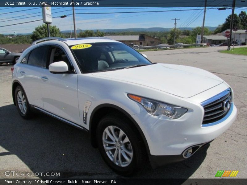 Moonlight White / Graphite 2012 Infiniti FX 35 AWD