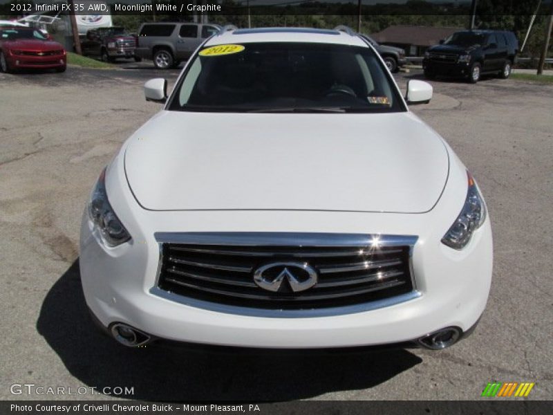 Moonlight White / Graphite 2012 Infiniti FX 35 AWD
