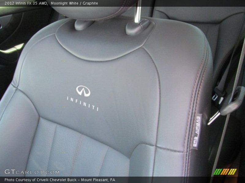 Moonlight White / Graphite 2012 Infiniti FX 35 AWD
