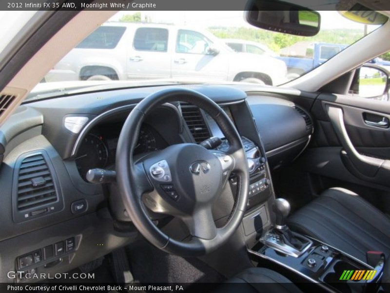 Moonlight White / Graphite 2012 Infiniti FX 35 AWD