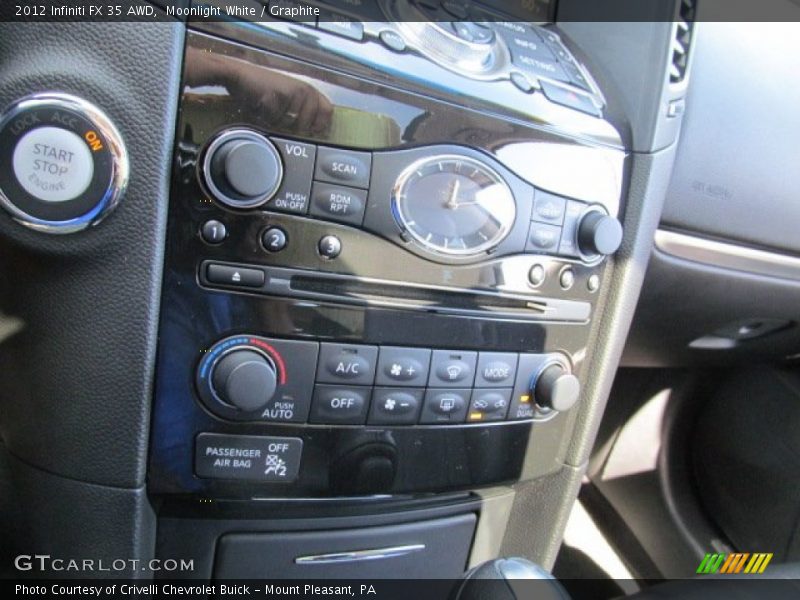 Moonlight White / Graphite 2012 Infiniti FX 35 AWD