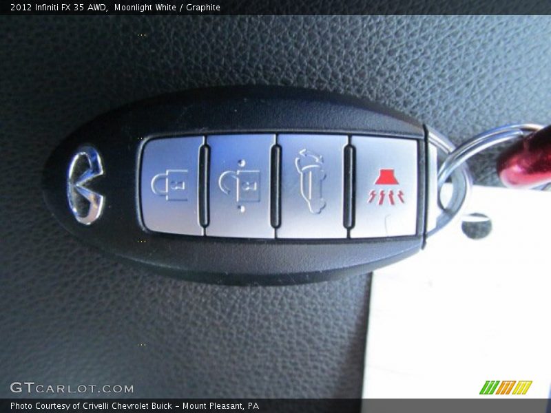 Keys of 2012 FX 35 AWD