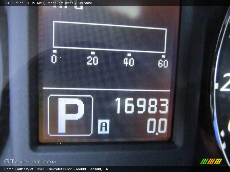 Moonlight White / Graphite 2012 Infiniti FX 35 AWD