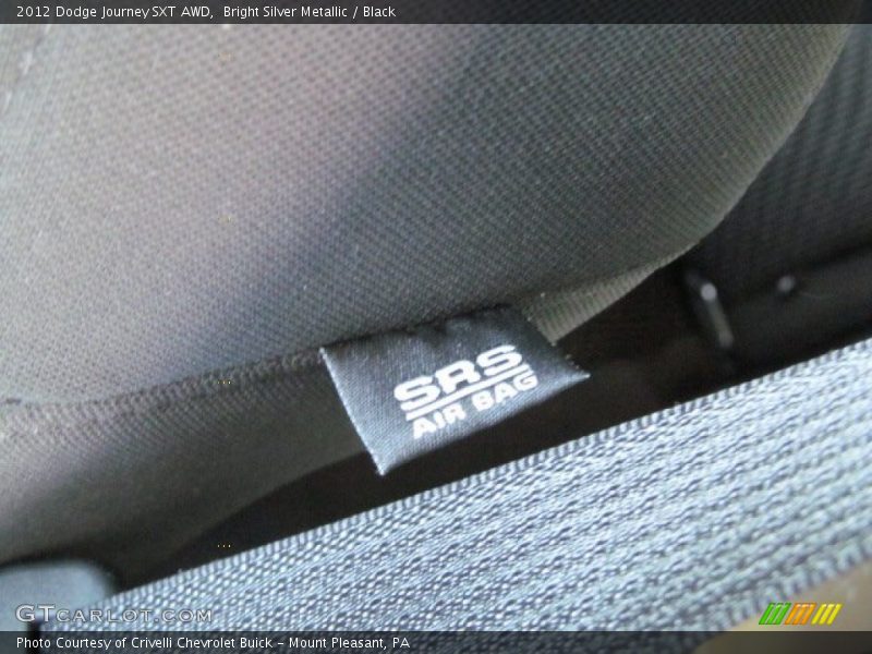 Bright Silver Metallic / Black 2012 Dodge Journey SXT AWD