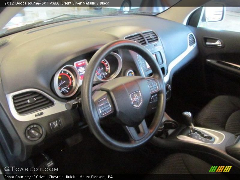 Bright Silver Metallic / Black 2012 Dodge Journey SXT AWD