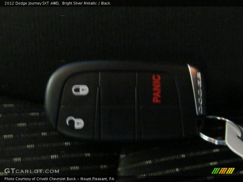 Bright Silver Metallic / Black 2012 Dodge Journey SXT AWD