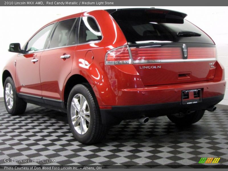Red Candy Metallic / Medium Light Stone 2010 Lincoln MKX AWD